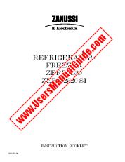 View ZERB2520SI pdf Instruction Manual - Product Number Code:925602539