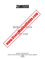 Voir ZBP1165X pdf Mode d'emploi - Nombre Code produit: 949711790