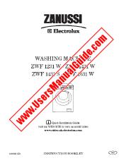 Voir ZWF1231 pdf Mode d'emploi - Nombre Code produit: 914516325