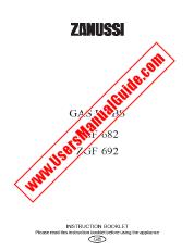 Voir ZGF692CN pdf Mode d'emploi - Nombre Code produit: 949731623