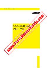 Visualizza ZHC590 pdf Manuale di istruzioni - Codice prodotto:949610937